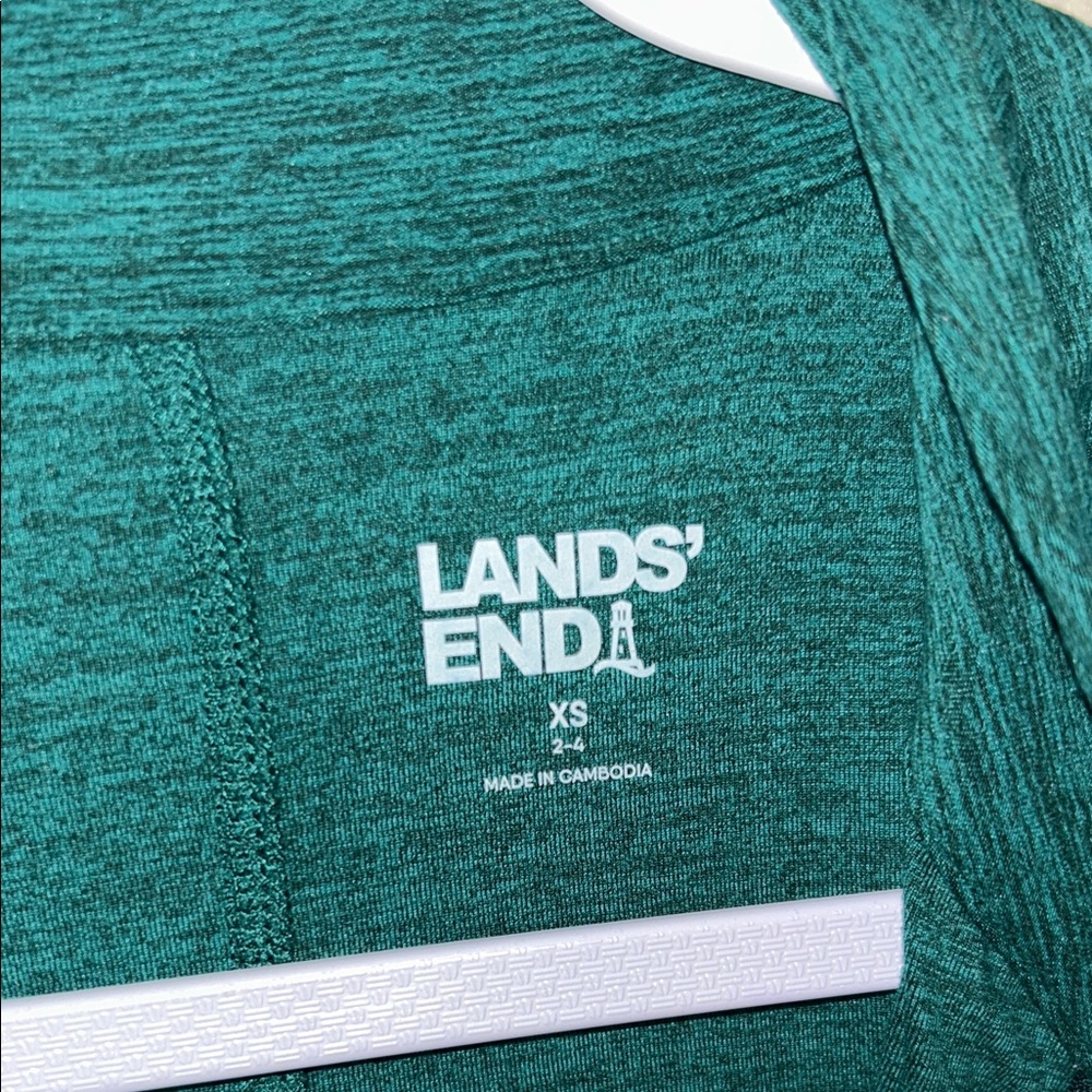 Lands' End Green Heathered Top